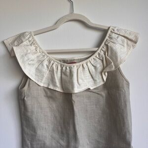 Staud Linen Collared Top